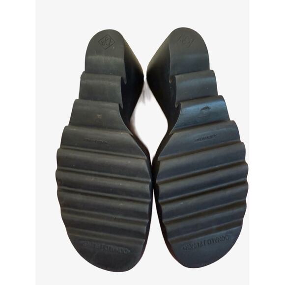 Donald Pliner‎ Chocolate Brown Suede Wedge Loafers 9 Italy preppy Goth Academia - Picture 7 of 8